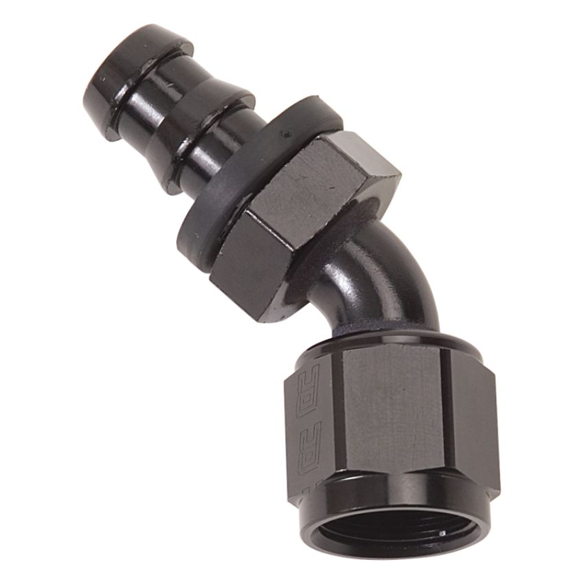 RUSSELL RUS624103 Twist-Lok Hose End #10 45 Deg Black