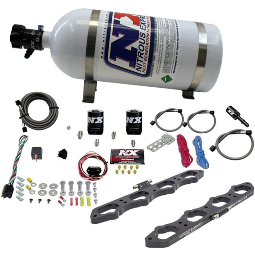 Nitrous Express 20956-10 Coyote Wet Direct Port Plate System(10LB Bottle)