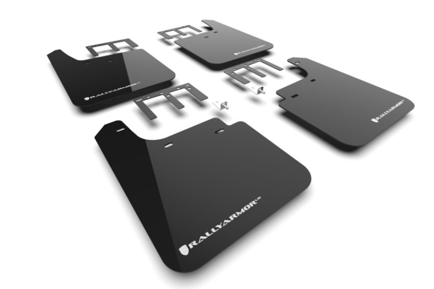 Rally Armor MF121-UR-BLK-WH Black Mud Flap/White Logo