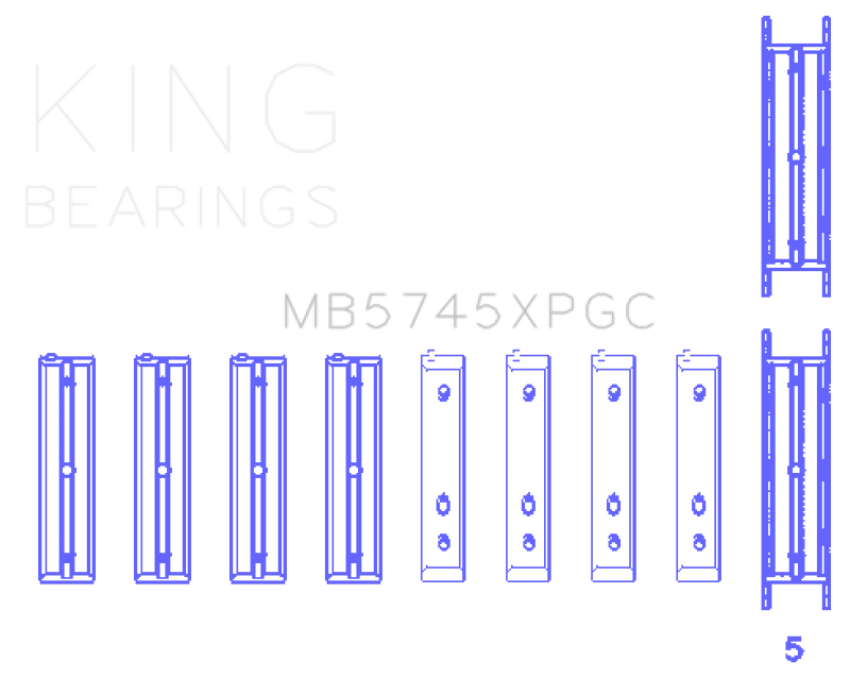 King Subaru FA20/Toyota 4U-GSE (Size STD) pMaxKote Performance Main Bearing Set
