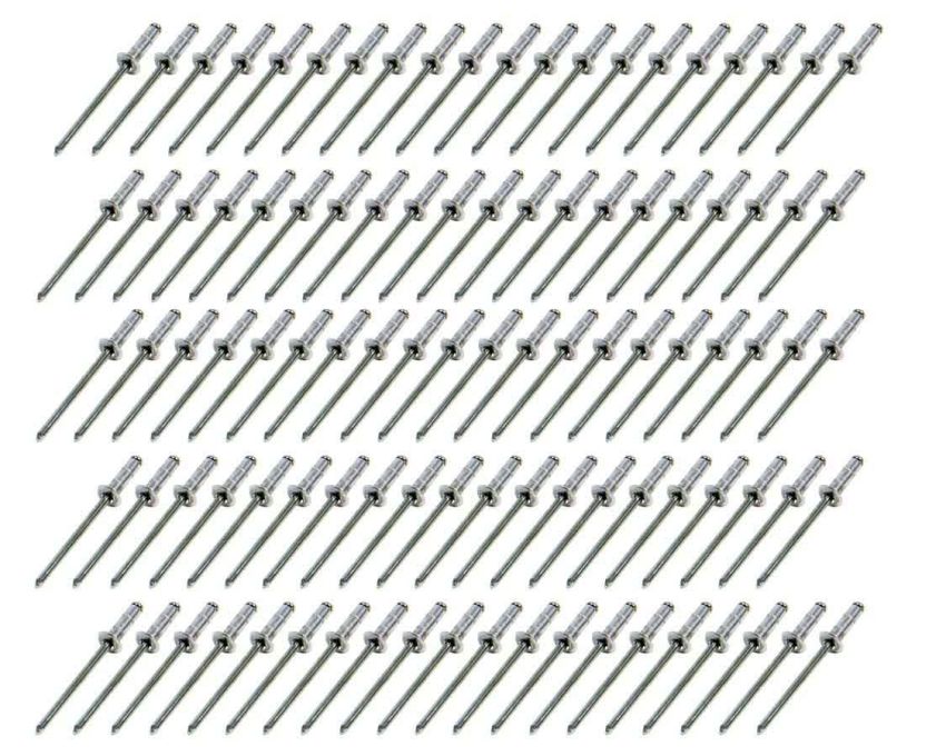 FIVESTAR FIV815-100S Small Head Rivet Silver 100pc 1/8in