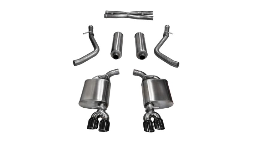 CORSA Performance 14985BLK Corsa 2015-2016 Dodge Challenger Xtreme Cat-Back Dual Rear Exit with Twin 3.5in Black Pro-SeriesTips