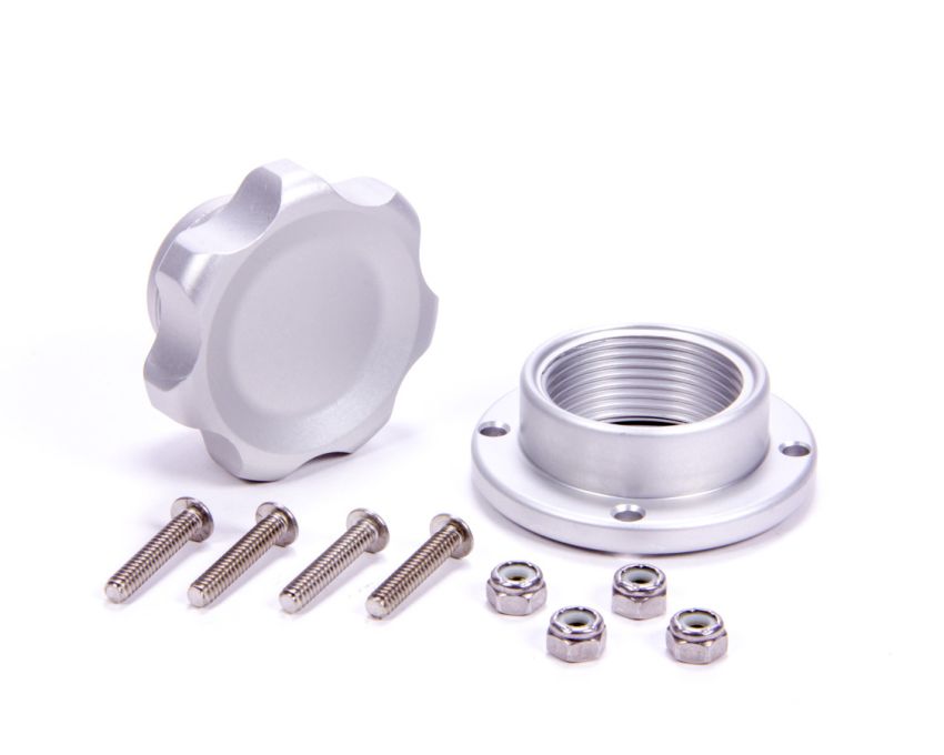 ALLSTAR PERFORMANCE ALL36180 Filler Cap Silver with Bolt-In Alum Bung Small