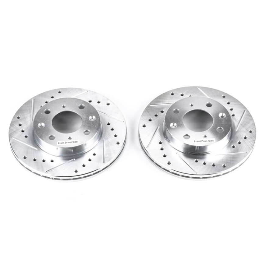 PowerStop JBR304XPR PowerStop Evolution Performance Drilled, Slotted & Plated Brake Rotor Pair