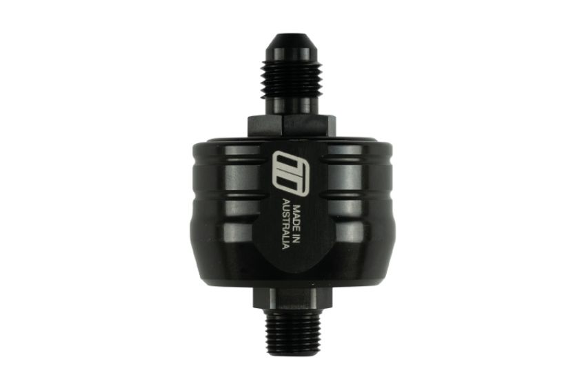 Turbosmart TS-0804-2201 Turbo Oil Filter 44um -4AN Inlet 1/8in NPT Outlet
