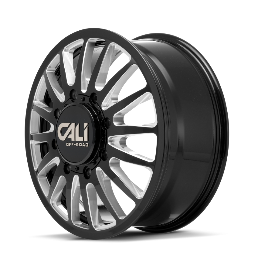 Cali Offroad 9110D2879BMF115 SUMMIT DUALLY FRONT (9110) GLOSS BLACK MILLED