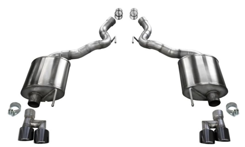 CORSA Performance 21050BLK Corsa 2018-2023 Ford Mustang GT Convertible Sport Axle-Back Exhaust w/ Black PVD 4in Tips
