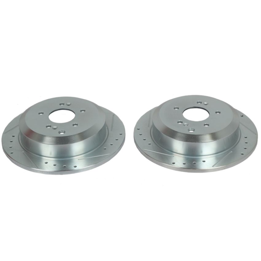 PowerStop JBR1525XPR PowerStop Evolution Performance Drilled, Slotted & Plated Brake Rotor Pair