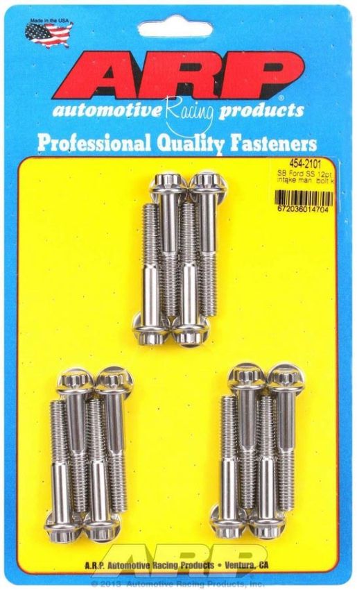 ARP ARP454-2101 SBF S/S Intake Bolt Kit 12pt.