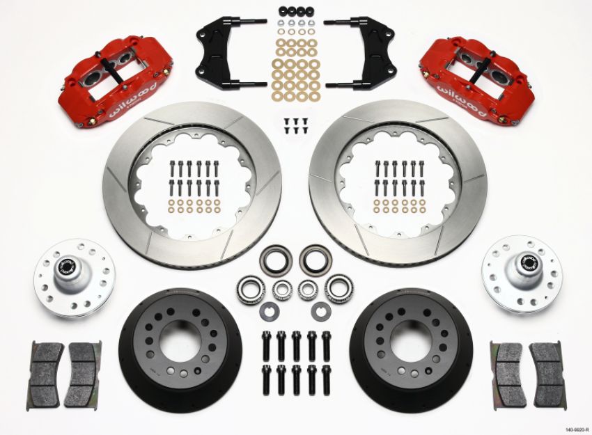 Wilwood 140-9920-R Narrow Superlite 6R Front Hub Kit 14.00in Red WWE ProSpindle