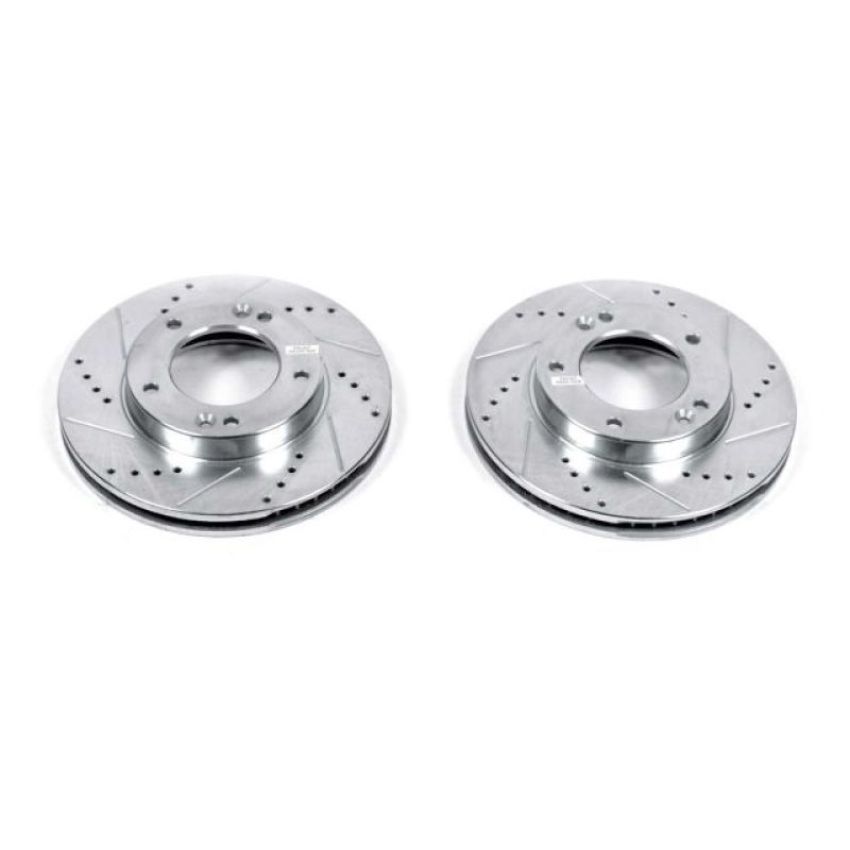 PowerStop JBR1512XPR PowerStop Evolution Performance Drilled, Slotted & Plated Brake Rotor Pair