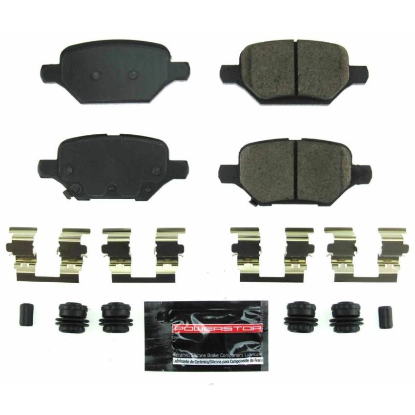 PowerStop Z23-2168 PowerStop - Z23 Daily Driver Carbon-Fiber Ceramic Brake Pads with Hardware Kit