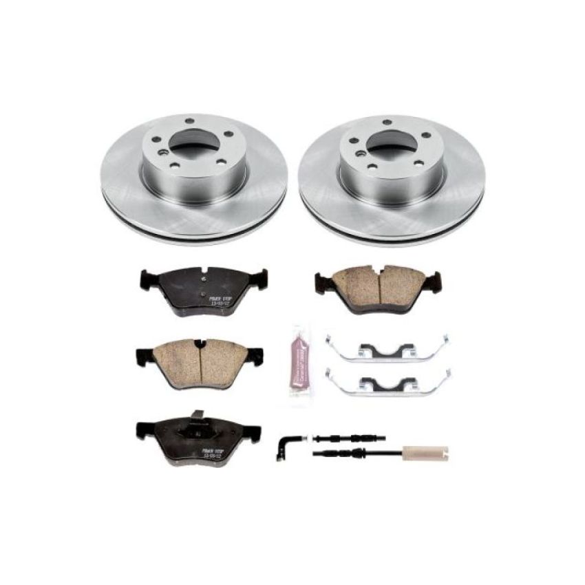 PowerStop KOE3087 OE Stock Replacement Low-Dust Ceramic Brake Pad and Rotor Kit