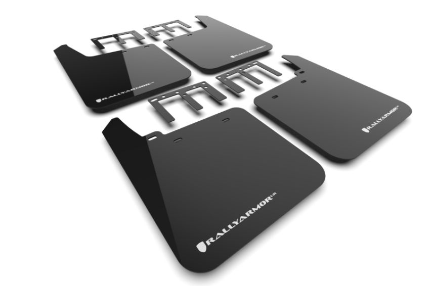 Rally Armor MF100-UR-BLK-WH Black Mud Flap/White Logo