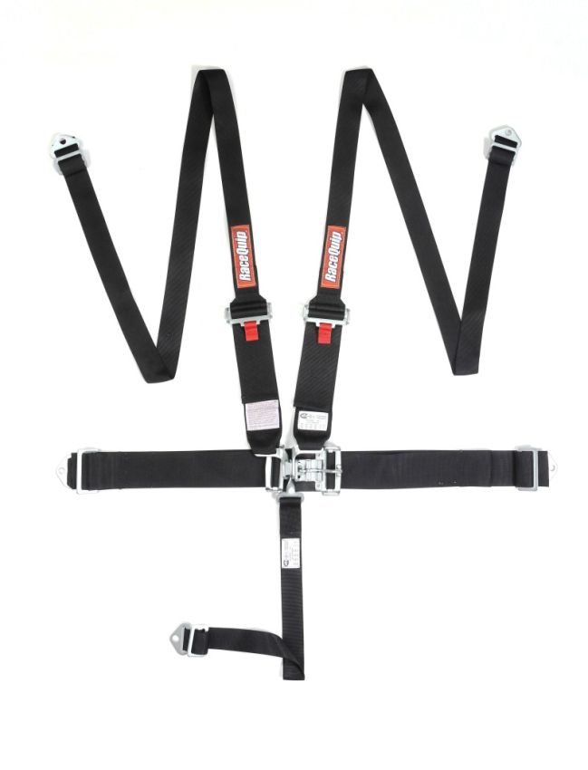 Racequip 717007 Black L & L 5pt HNR Seat Belt