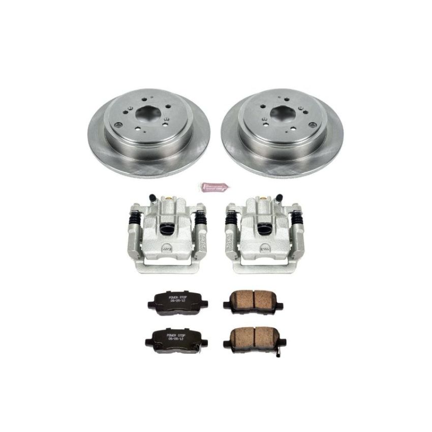 PowerStop KCOE2382 OE Stock Replacement Low-Dust Ceramic Brake Pad, Rotor and Caliper Kit