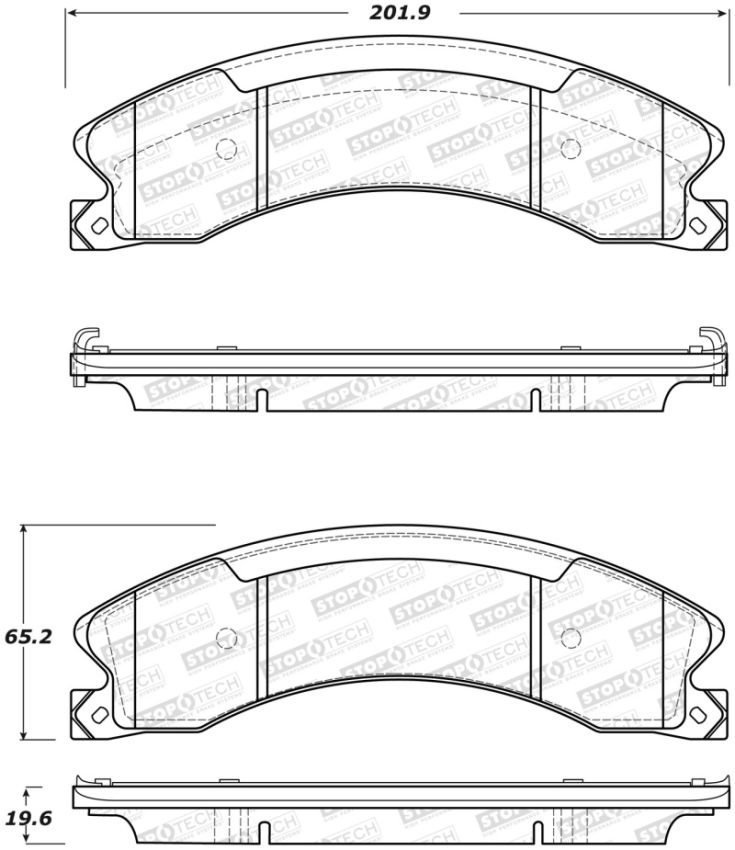 Stoptech 309.15650 Sport Brake Pads w/Shims and Hardware - Rear