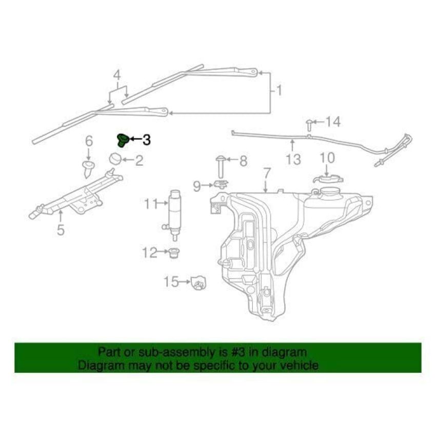 Mopar 68086669AA CAP, Wiper Arm