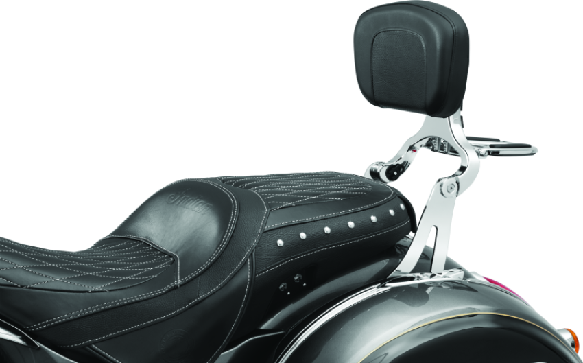 Kuryakyn 7094 Fixed Mounts Multi-Purpose Driver & Passenger Backrest 14-22 Indian Models Chrome