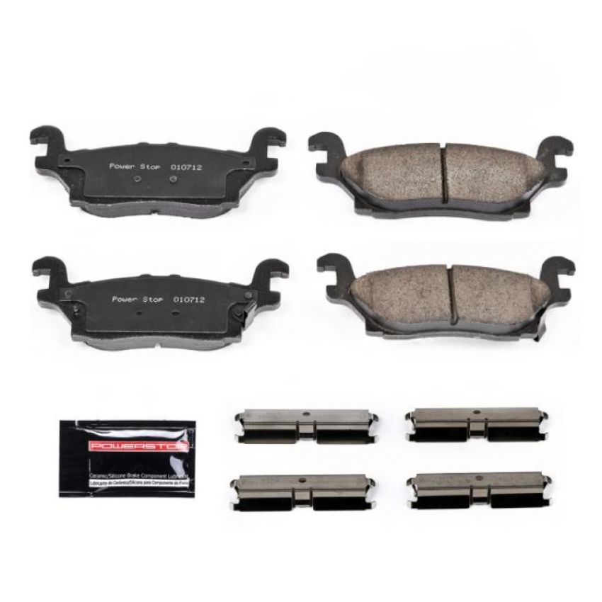PowerStop Z23-1120 PowerStop - Z23 Daily Driver Carbon-Fiber Ceramic Brake Pads with Hardware Kit
