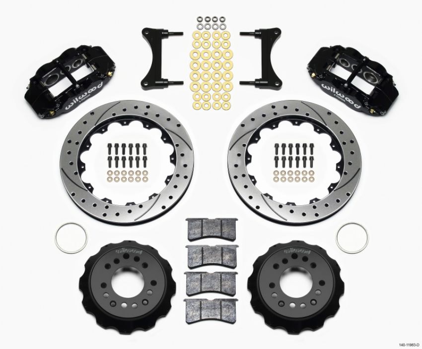 Wilwood 140-11963-D Narrow Superlite 6R Front Hat Kit 12.88in Drilled 93-96 Mazda RX7