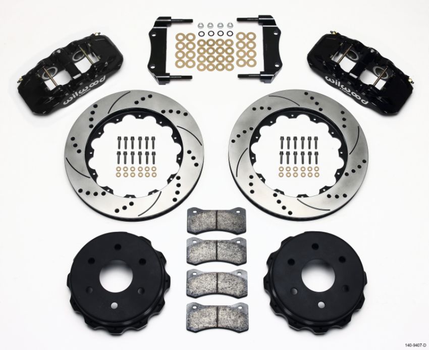 Wilwood 140-9407-D AERO4 RearTruck Kit 14.25in Drilled 1999-2010 GM 1500-SUV 1 Piston OE Caliper