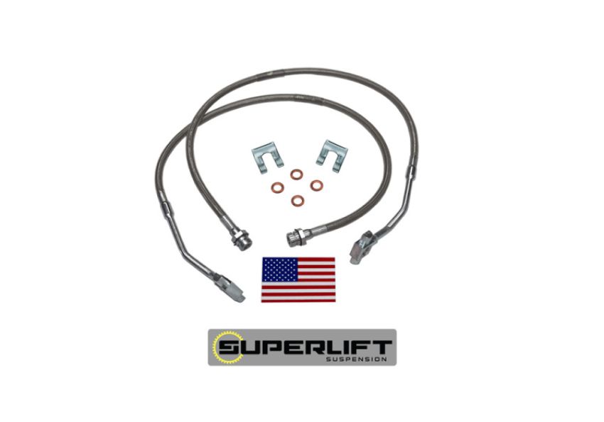 Superlift 91355 79-86 GM Pickup/Blazer/Suburban w/ 8-12in Lift Kit (Pair) Bullet Proof Brake Hoses