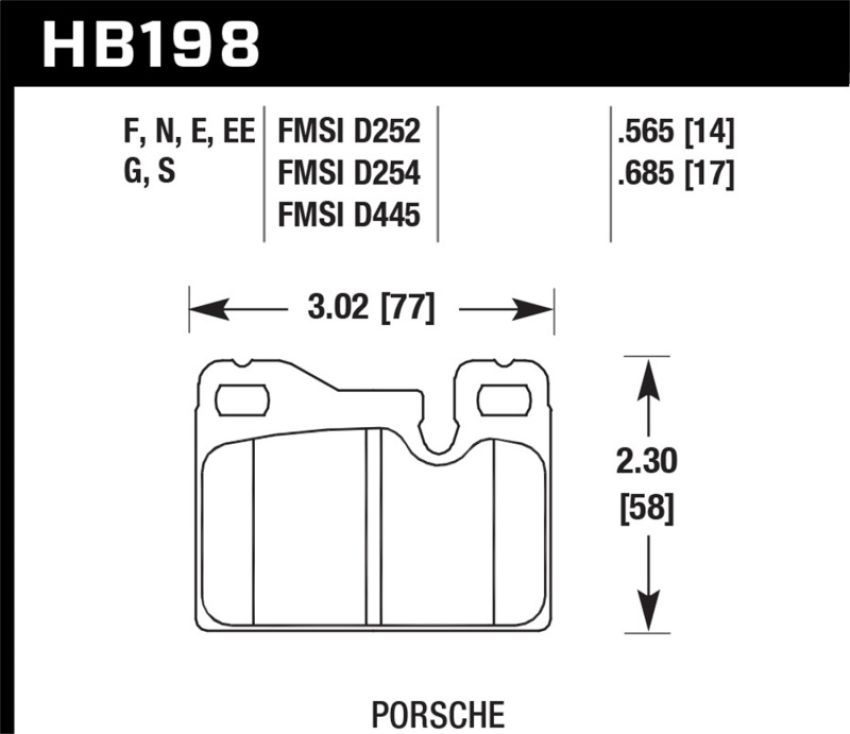 Hawk Performance HB198F.685 HPS Disc Brake Pad