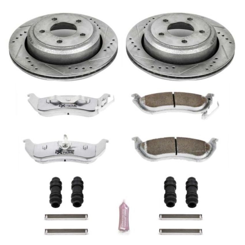 PowerStop K6181-26 Z26 Street Performance Ceramic Brake Pad and Drilled & Slotted Rotor Kit
