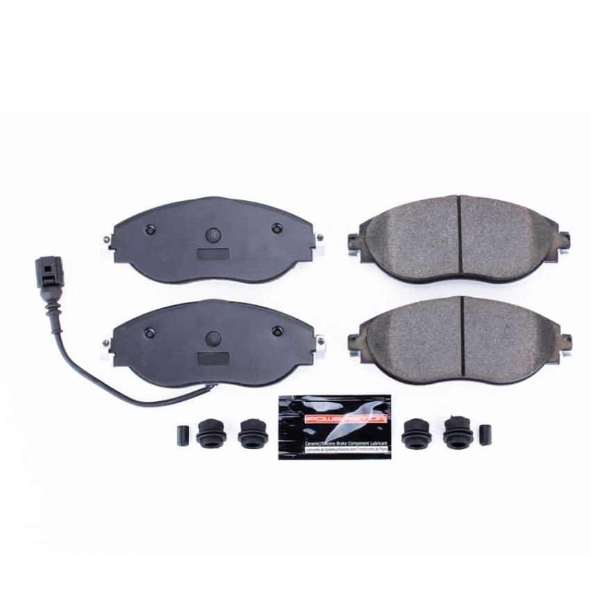 PowerStop Z23-1633 PowerStop - Z23 Daily Driver Carbon-Fiber Ceramic Brake Pads with Hardware Kit