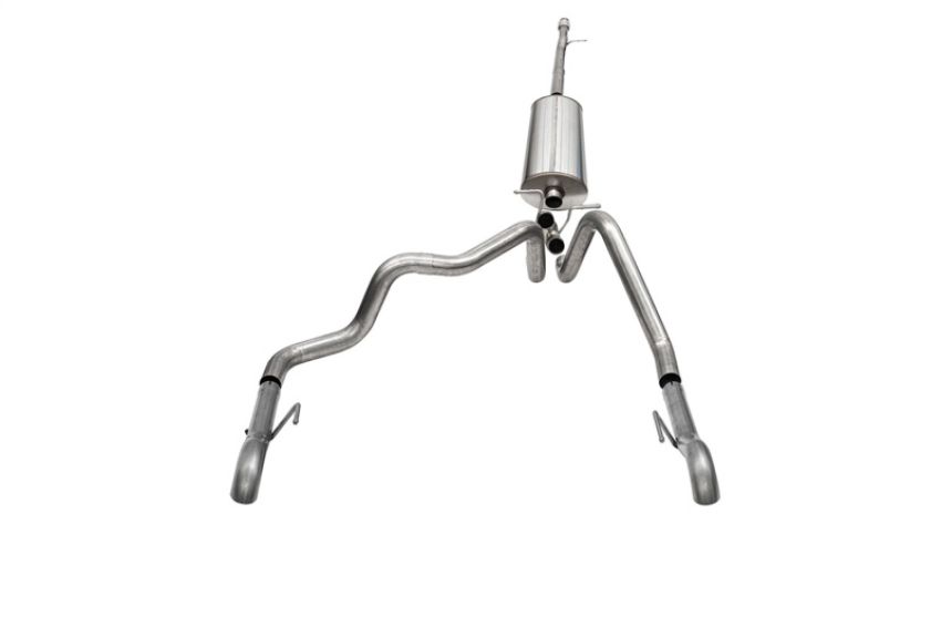 CORSA Performance 21239 Corsa 2022-2024 Chevrolet Silverado 1500 Cat-Back Dual Rear Exit with Turn Down Tail Pipes