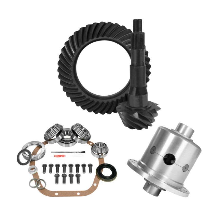 Yukon Gear & Axle YGK2143 Yukon 10.5in Ford 3.73 Rear Ring & Pinion Install Kit 35 Spline Positraction