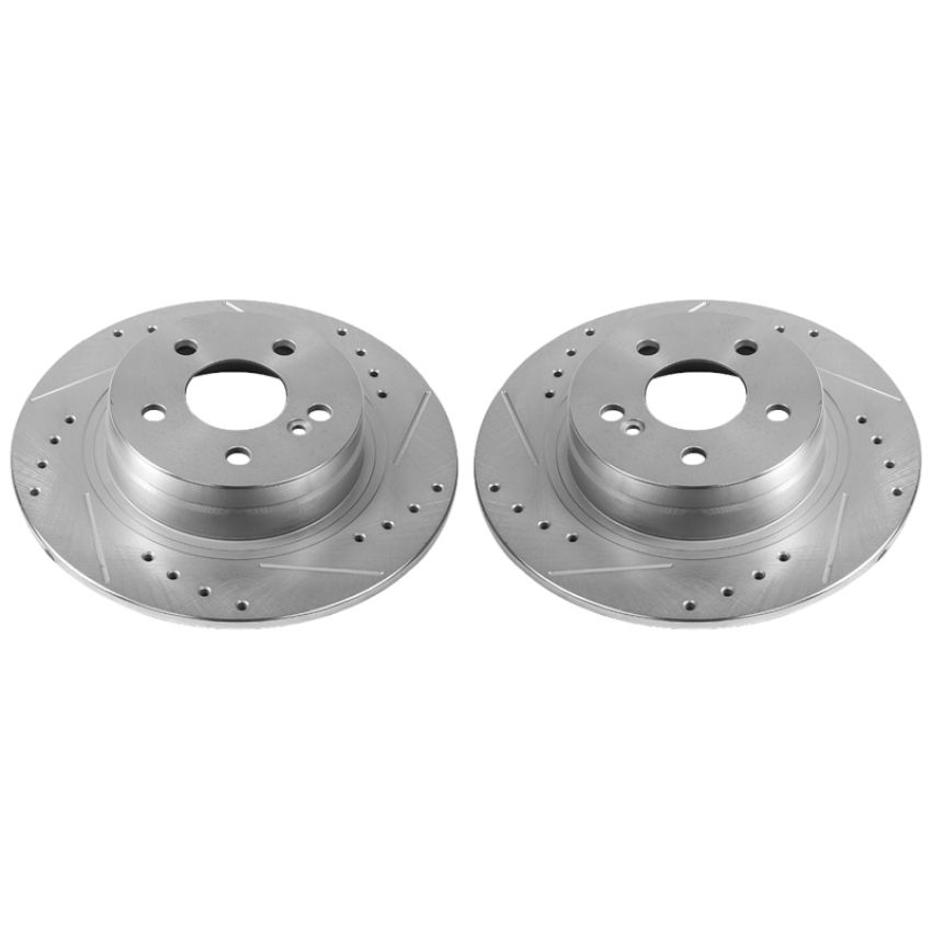 PowerStop EBR1047XPR PowerStop Evolution Performance Drilled, Slotted & Plated Brake Rotor Pair