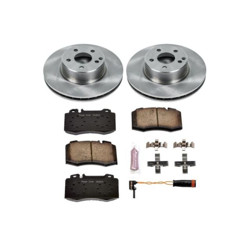 PowerStop KOE2932 OE Stock Replacement Low-Dust Ceramic Brake Pad and Rotor Kit