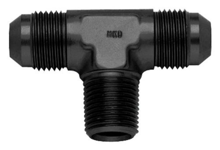 FRAGOLA FRG482610-BL 10an  to 1/2 MPT On-Run Tee  Fitting Black