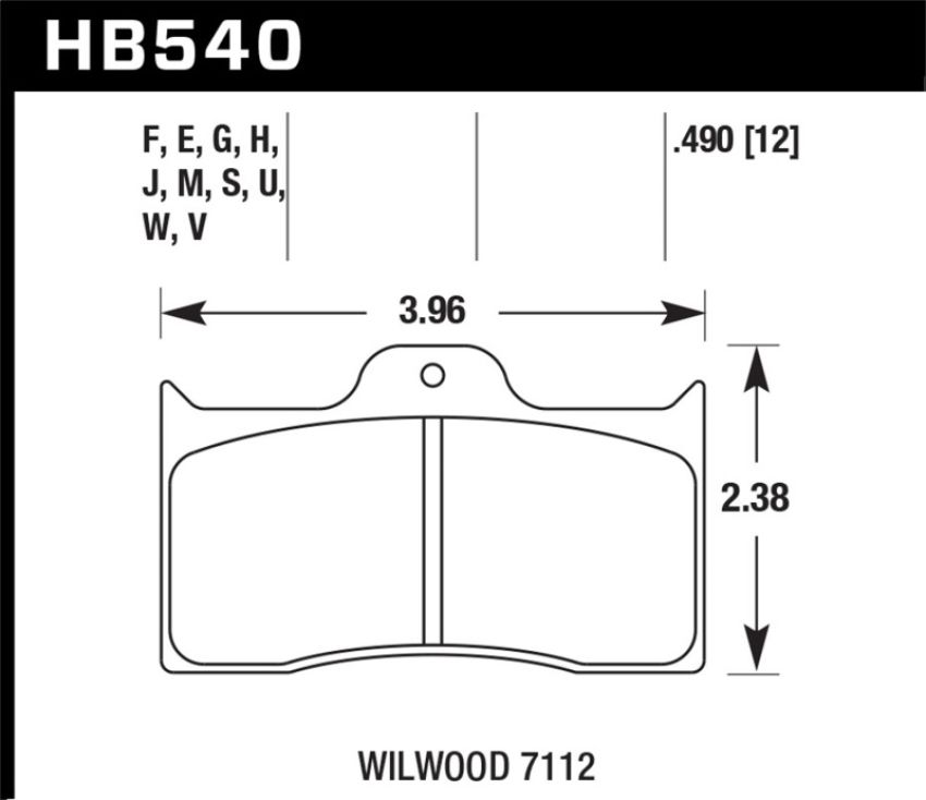 Hawk Performance HB540D.490 ER-1 Disc Brake Pad