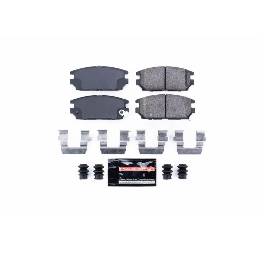 PowerStop Z23-532 PowerStop - Z23 Daily Driver Carbon-Fiber Ceramic Brake Pads with Hardware Kit