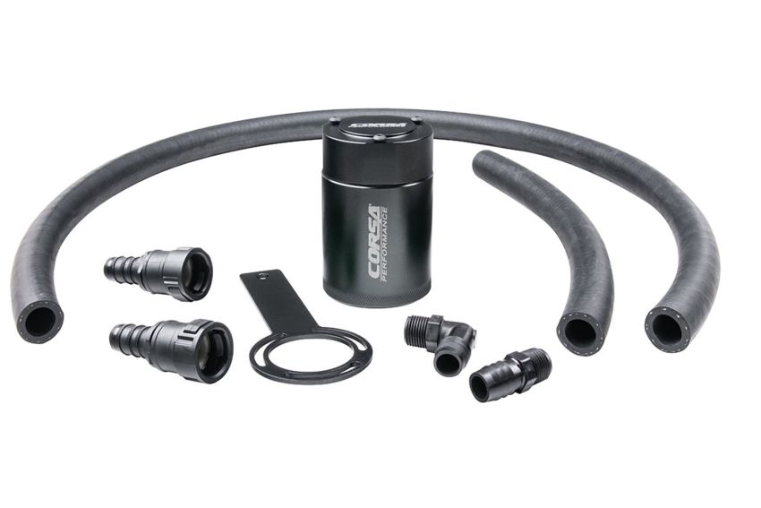 Corsa Performance CC0002 CORSA Performance 3 oz. aluminum oil catch can with mounting bracket