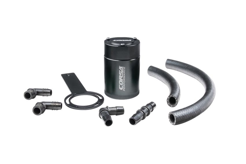 Corsa Performance CC0004 CORSA Performance 3 oz. aluminum oil catch can with mounting bracket