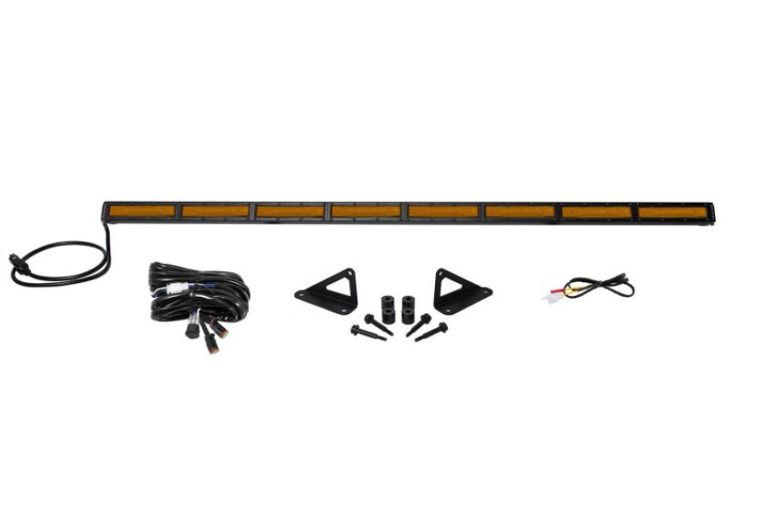 Diode Dynamics DD6108 18-21 Jeep JL Wrangler/Gladiator SS50 Hood LED Light Bar Kit - Amber Flood