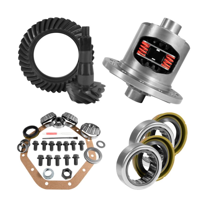 Yukon Gear & Axle YGK2085 Yukon ZF 9.25in CHY 3.21 Rear Ring & Pinion Install Kit Positraction Axle Bearings and Seals