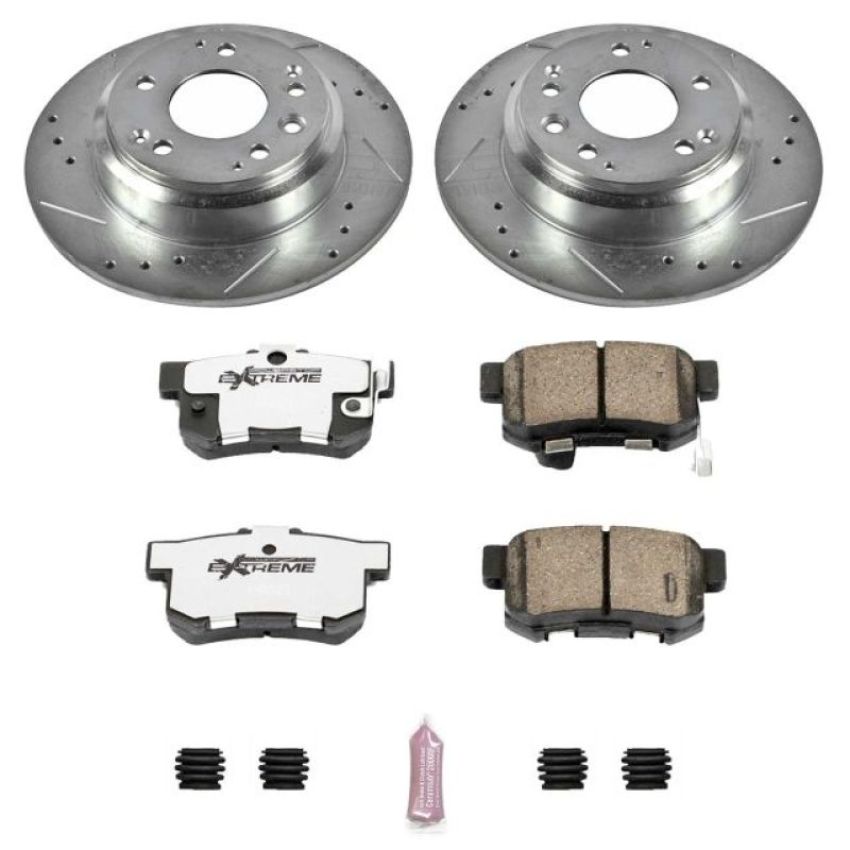 PowerStop K3153-26 Z26 Street Performance Ceramic Brake Pad and Drilled & Slotted Rotor Kit