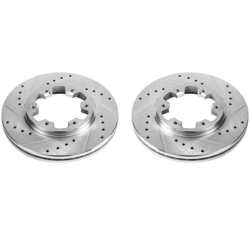 PowerStop JBR360XPR PowerStop Evolution Performance Drilled, Slotted & Plated Brake Rotor Pair