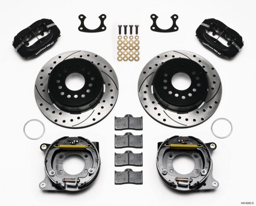 Wilwood 140-9282-D Forged Dynalite P/S Park Brake Kit Drilled Small Ford 2.50in Offset