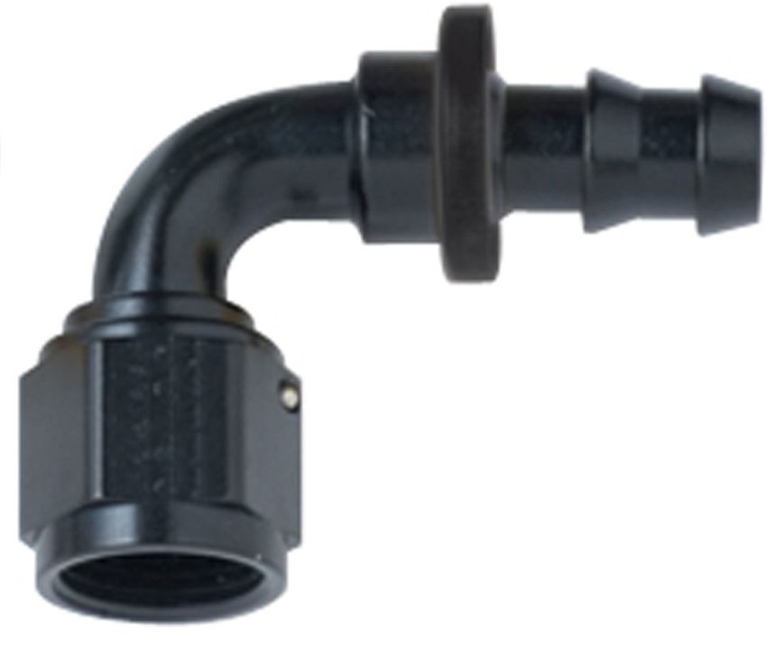 FRAGOLA FRG209006-BL Hose Fitting #6 90 Deg Push Lock Black