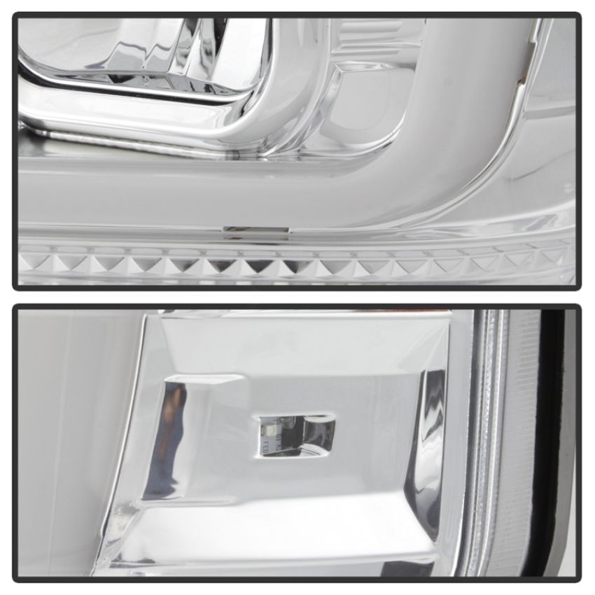 SPYDER 5086211 Projector Headlights - Version 2 - Switch Back Light Bar - Chrome