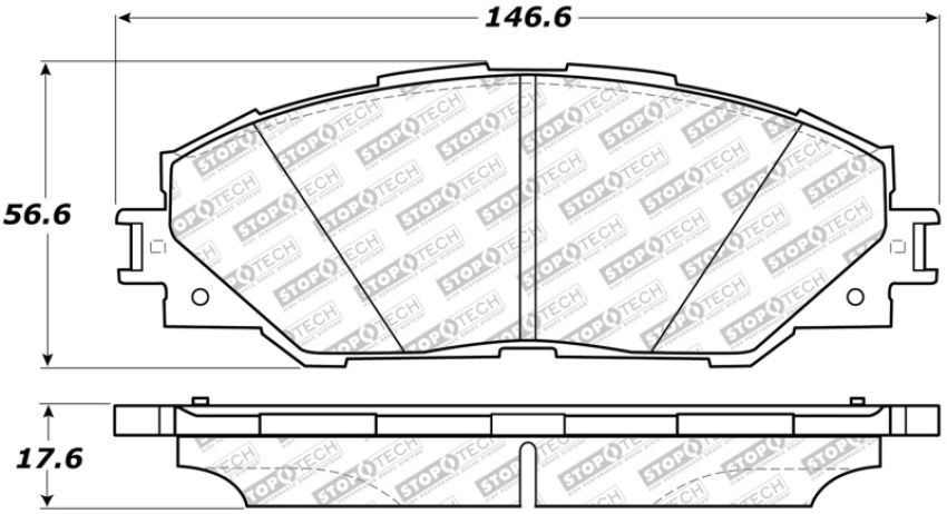 Stoptech 305.12110 Street Select Brake Pads - Front