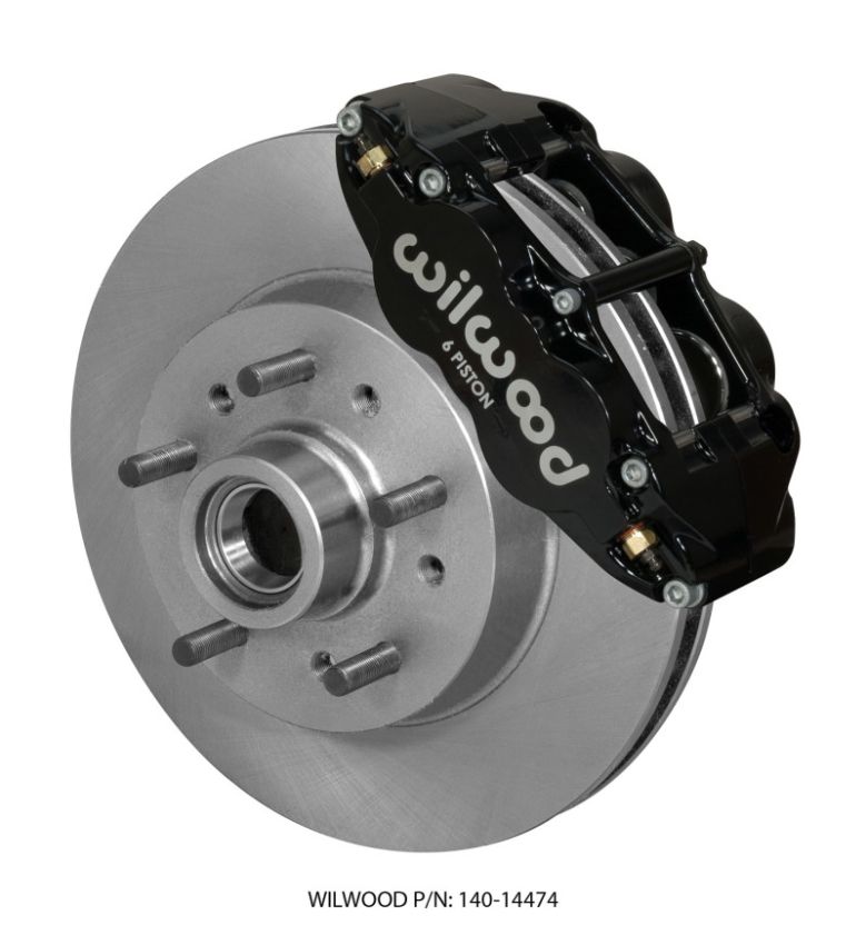Wilwood 140-14474 Narrow Superlite 6R Front Brake Kit 11.86in Black 64-70 GM C10 w/ Factory Drum Spindles