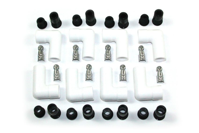 PERTRONIX IGNITION PRT8501HT-8 Ceramic Spark Plug Boot Kit 90-Deg 8pk White