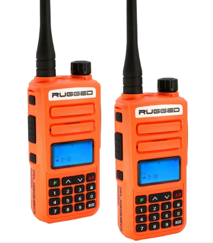 Rugged Radios GMR2-PLUS-2-PACK-ORN 2 PACK - Rugged GMR2 PLUS - GMRS / FRS Two Way Handheld Radios Safety Orange
